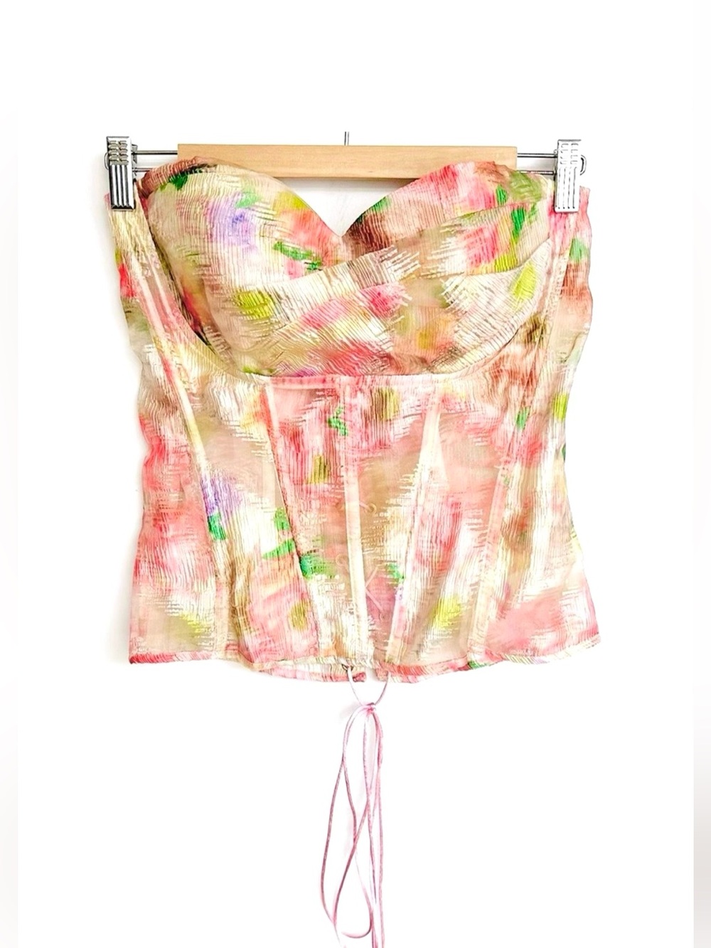 ⭐️LAST💲Drp Lacemade Floral Mirror Corset